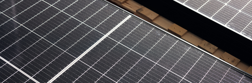 Detailaufnahme Photovoltaik-Module